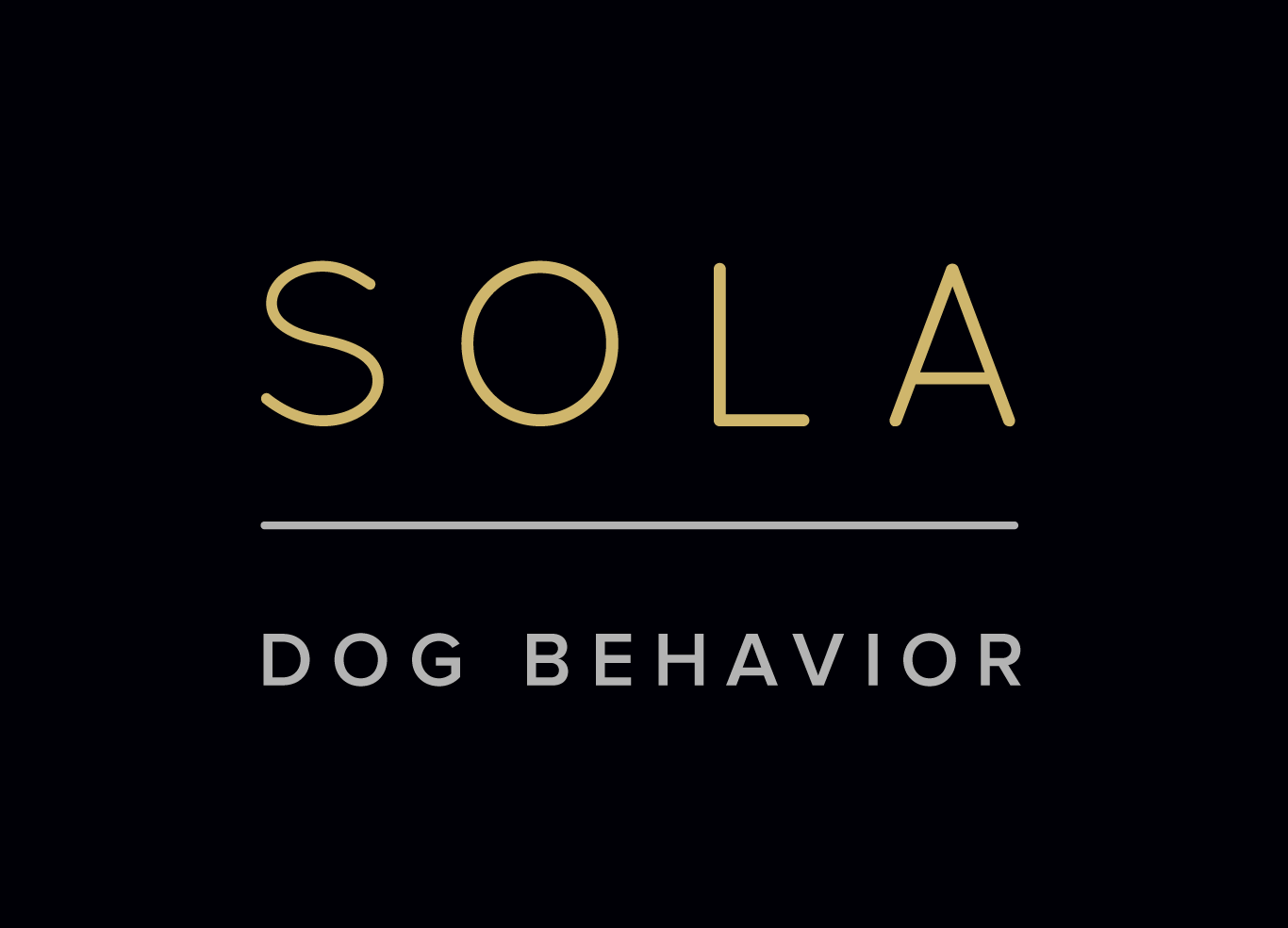 Sola Dog Behavior Black Logo